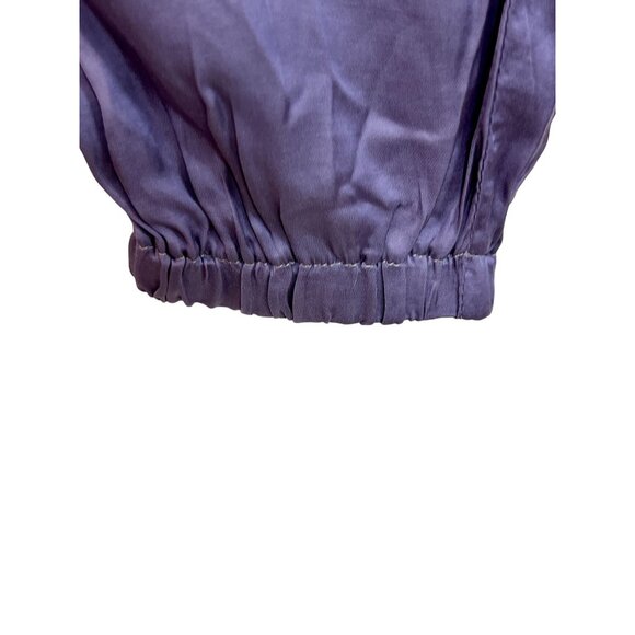 Olivaceous Purple Satin Cargo Jogger Pants with Pockets NWT - Size M - Picture 9 of 10